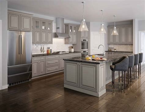 gray kitchen cabinets houston